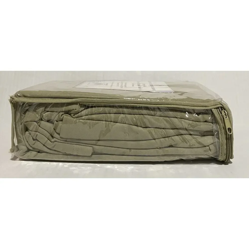 Destiny Crescent Bedding Twin XL Hospital Sheet Set Jersey Knit Sage Green NIP